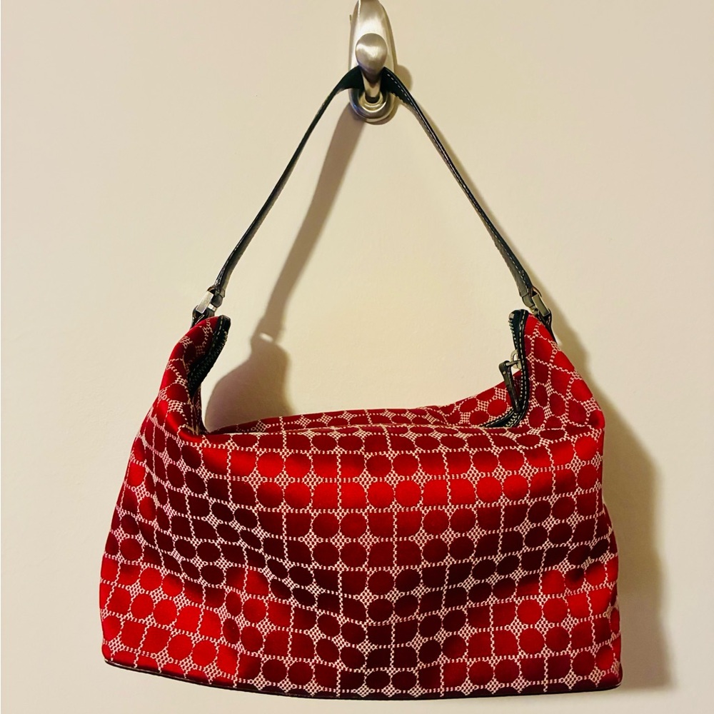 Kate Spade Red Plaid and Black Detail Accessory